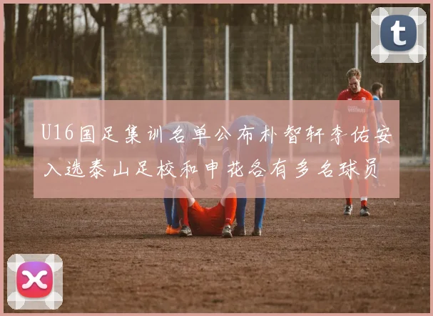 U16国足集训名单公布朴智轩李佑安入选泰山足校和申花各有多名球员参与